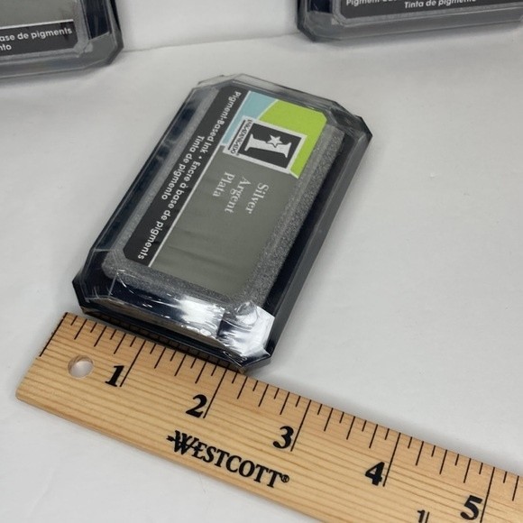 Inkadinkado Pigment Based Ink Stamp Pad Silver Set of 3 Crafts - Picture 11 of 13